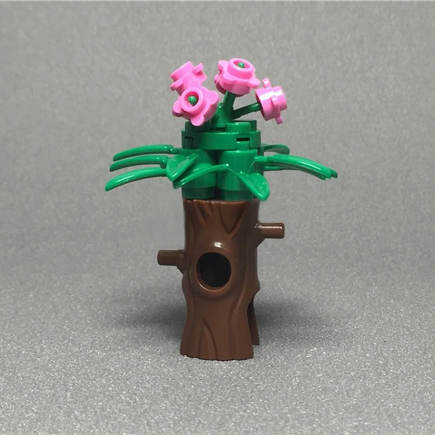 5Pcs Plants Scene Legoinglys Stump Tree Building Blocks Toy Garden MOC Accessories Set City DIY Parts Bricks Toys for Kids  (4)