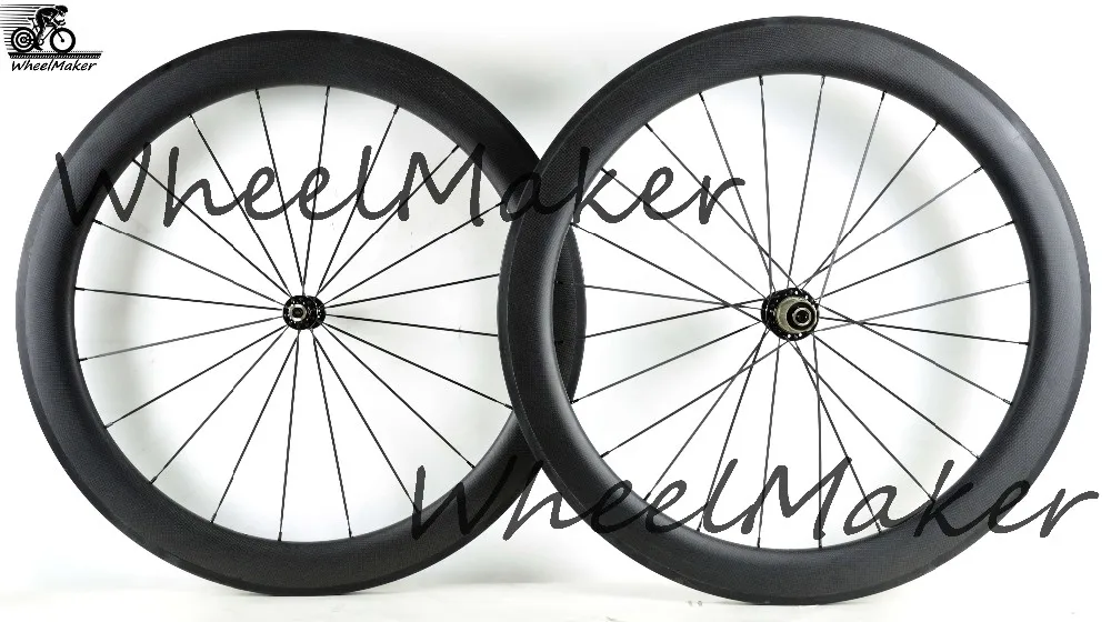 Discount Special Brake Track Super Light 700C 50mm 60mm 88mm Clincher Tubular Road bike Carbon Wheels 23mm Width RR13 Hubs Bicycle Wheels 7