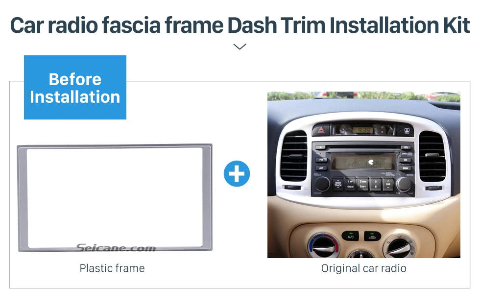 Seicane фантастический двойной Din автомобиль радио фасции Для 2008 HYUNDAI ACCENT аудио плеер отделка Установка Панель рамка