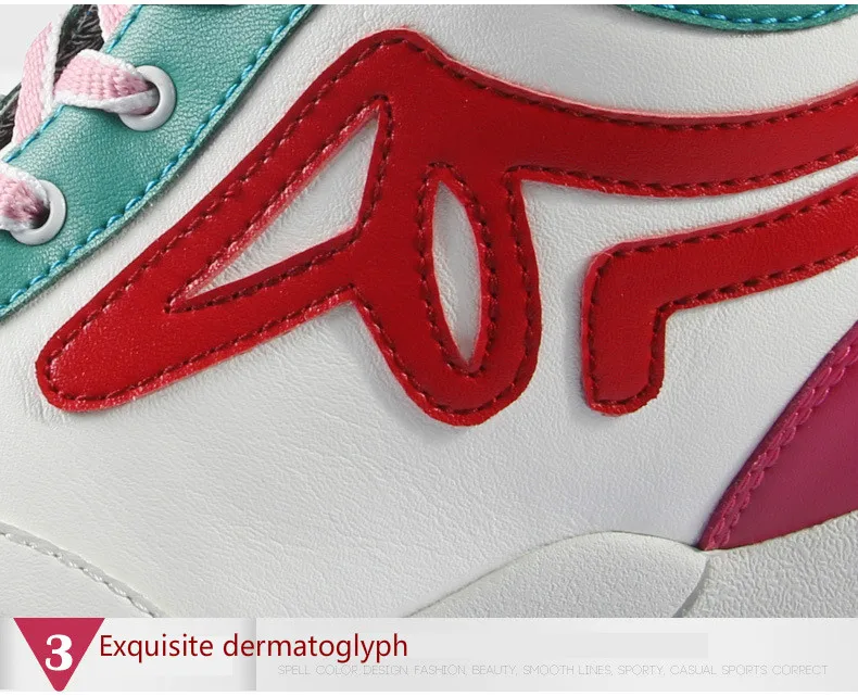anti-skid sneakers para as mulheres altura Crescente