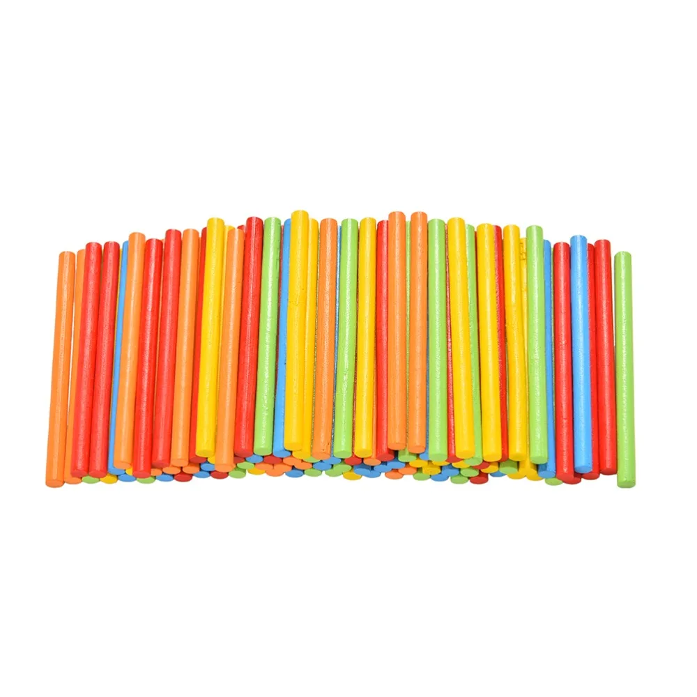 Multi Colored 100pcs Children's Baby Learning Game Stick Bar Counting