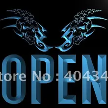 LK834-открытый Татуировка Череп Книги по искусству бар светодиодный неоновый свет знак домашнего декора ремесла