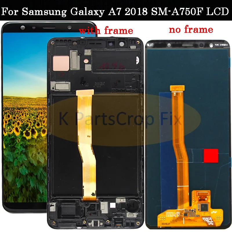 Для Samsung Galaxy A7 2018 SM-A750F A750F A750 ЖК-дисплей с рамкой дисплей сенсорный экран