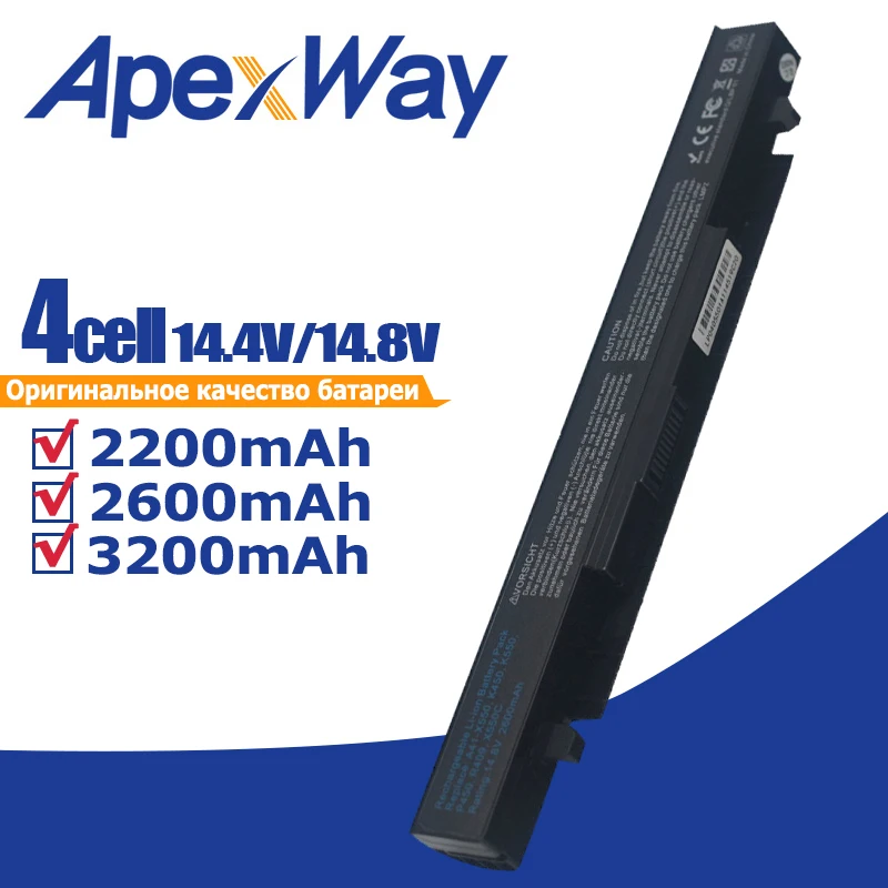 Apexway 14,8 v Аккумулятор для ноутбука ASUS a41 x550a A41-X550A X450 X550A X550 X550C X550B X550V X550D X450C X550CA A450 A550 X550L