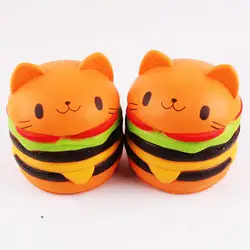 9 см Squishy Cat гамбургер Еда Squishys торт снятие стресса игрушки Ароматические Squeeze замедлить рост забавная игрушка снять стресс вылечить подарок