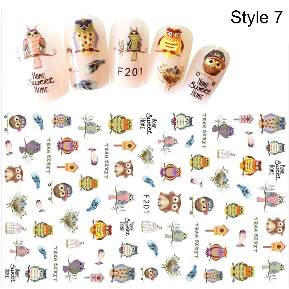 10 стилей модный дизайн ногтей украшение стикер Клей цветок лист ...