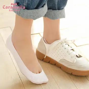 

Caramella Women Socks Candy Colors Cotton Socks Shallow Mouth Woman Invisible Sokken Vrouwen Calcetines Algodon Mujer Calzini