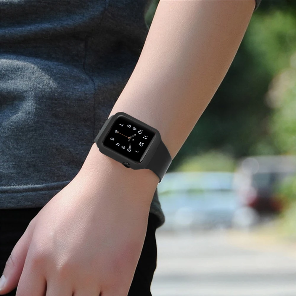 Soft Silicone Protection Cover For Apple Watch Case 42mm 38mm iWatch Series 3 2 1 protective case watch accessories watch shell Soft Silicone Protection Cover For Apple Watch Case 42mm 38mm iWatch Series 3 2 1 protective case watch accessories watch shell