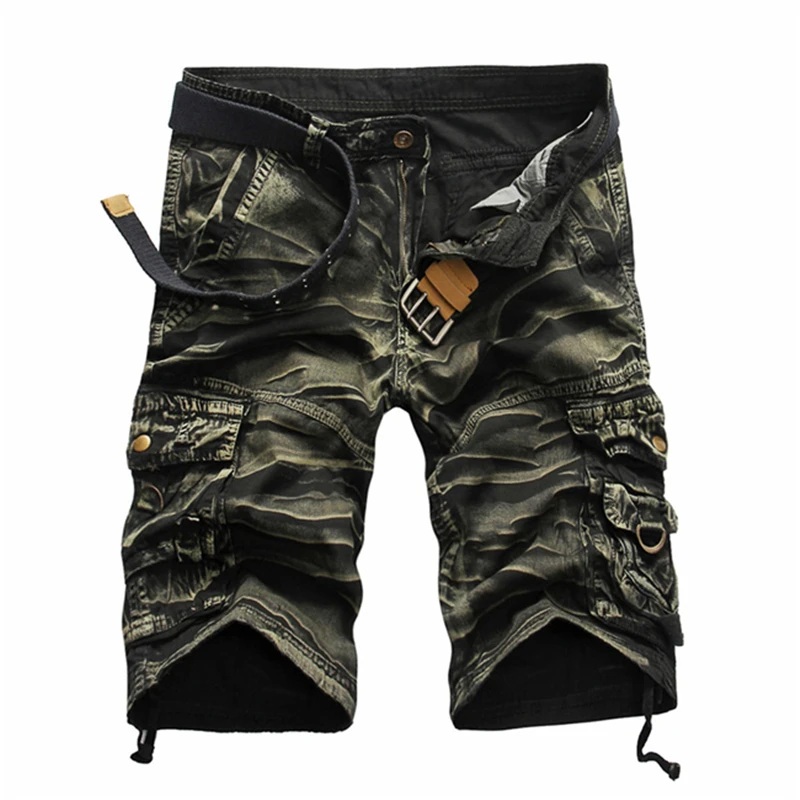 

Cargo Shorts Brand Fashion Mens Bermuda Short Men Homme Casual Cargo Beach Shorts Men Summer Beachwear Military Camouflage Short