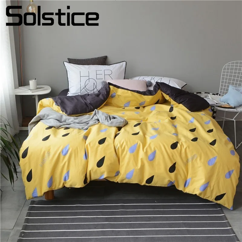 

Solstice Home Textiles Brief Cotton Bedding Sets Teen Adult Bed Linens Duvet Cover Pillowcase Sheet King Queen Size Bedclothes