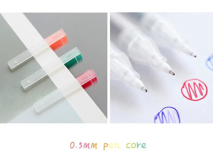 12 шт./лот Muji стиль гелевая ручка 0,5 мм цветная ручка Производитель ручка для школы офиса поставка 12 цветов