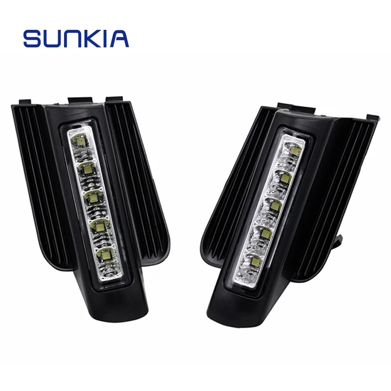

SUNKIA Day Light LED DRL Daytime Running Lights Super Bright Fog Lamp For Toyota Prado 120 LC120 GRJ120 Land Cruiser 2003~2009