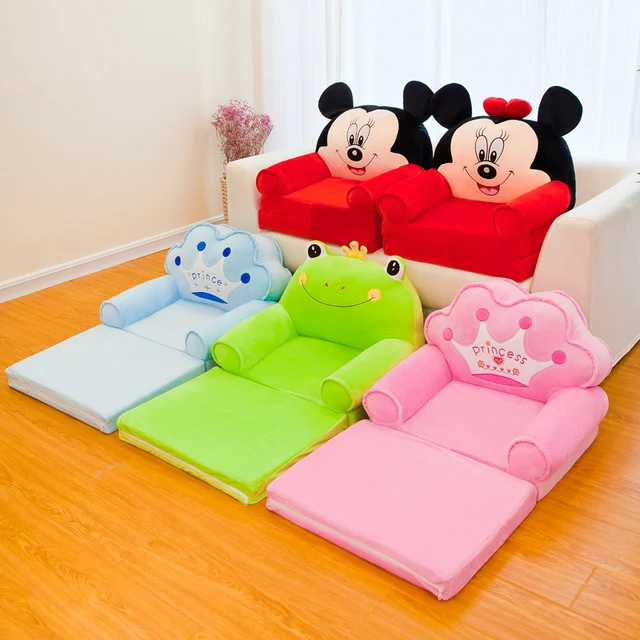 Newest Baby Cartoon Sofa Foldable Cute Seats Lie Infant sofa With