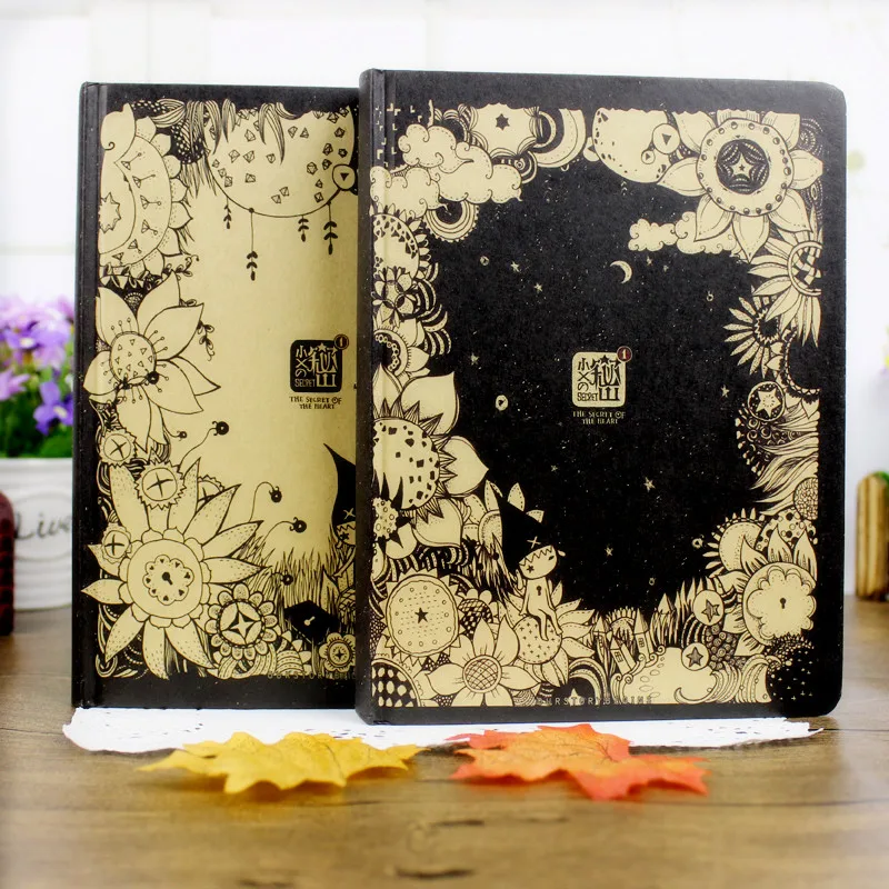 

OUR STORY BEGIN Large Thick Creative Illustration Color Pages Notebook B5 Cute Vintage Mood Diary Notepad 1PCS