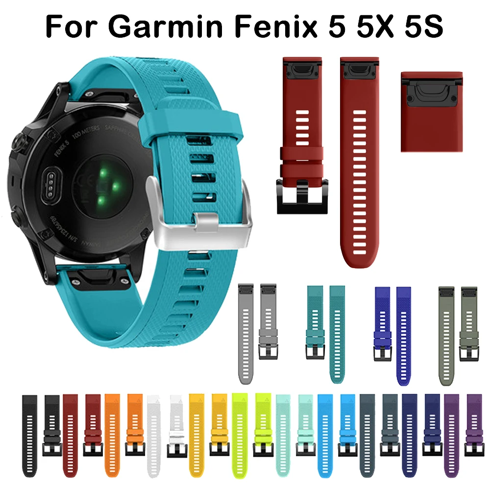 Ремешок силиконовый для смарт-часов Garmin Fenix 6X 6 6S 5X 5 | Электроника
