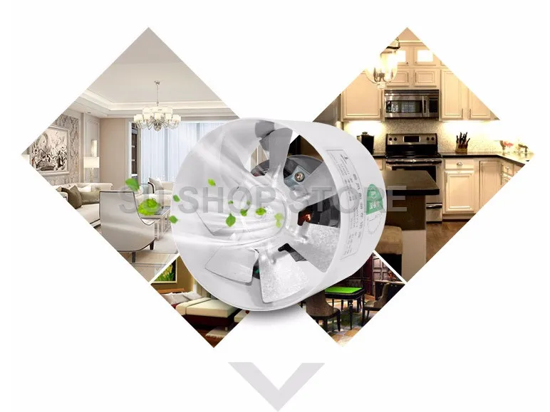 4 Inch Kitchen Toilet 4" Louver Exhaust Fan Duct Air Ventilator Ceiling Ventilation Fans Blower Window Pipe Metal Exhauster