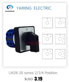 Переключатель переключения LW12-16/4 поворотные универсальные кулачковые переключатели 16A 4 полюса 8 позиционных прерывателей с винтами