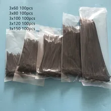 Colliers de serrage autobloquants en plastique, le lot de 500 pièces, attaches de câbles assorties noires en nylon, 3x 60, 3x 80, 3x 100, 3x120mm