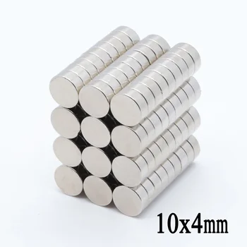

100pcs 10x4 mm N35 Small Round Magnets Super Strong Block Craft Rare Earth Neodynium Magnet 10mm x 4mm