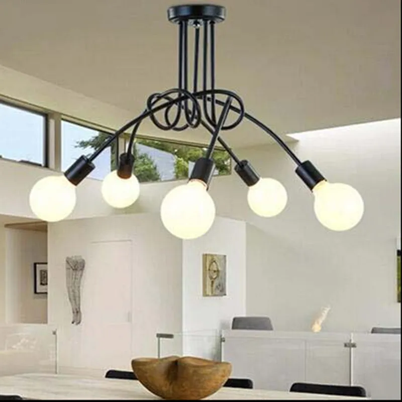 

Modern Creative 3, 5 Ceiling Chandeliers Restaurant Showroom American Retro Personality Iron Chandeliers