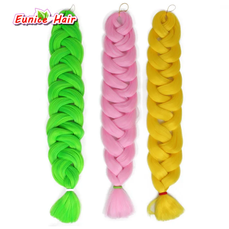 Cabelo Trança de Crochê Uma Peça 82 Polegada Cor Jumbo Trança de Cabelo Sintético Kanekalon 165 G/peça Puro Trança Extensões de Cabelo 6 extension kanekalon