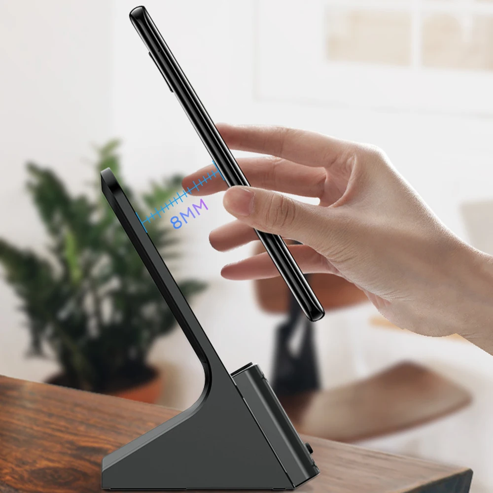 Беспроводное зарядное устройство Youbina 10 Вт Qi подставка для быстрой зарядки USB