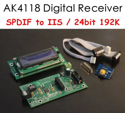 

AK4118 Digital Receiver Board 24Bit 192K SPDIF to IIS LCD Support USB Module