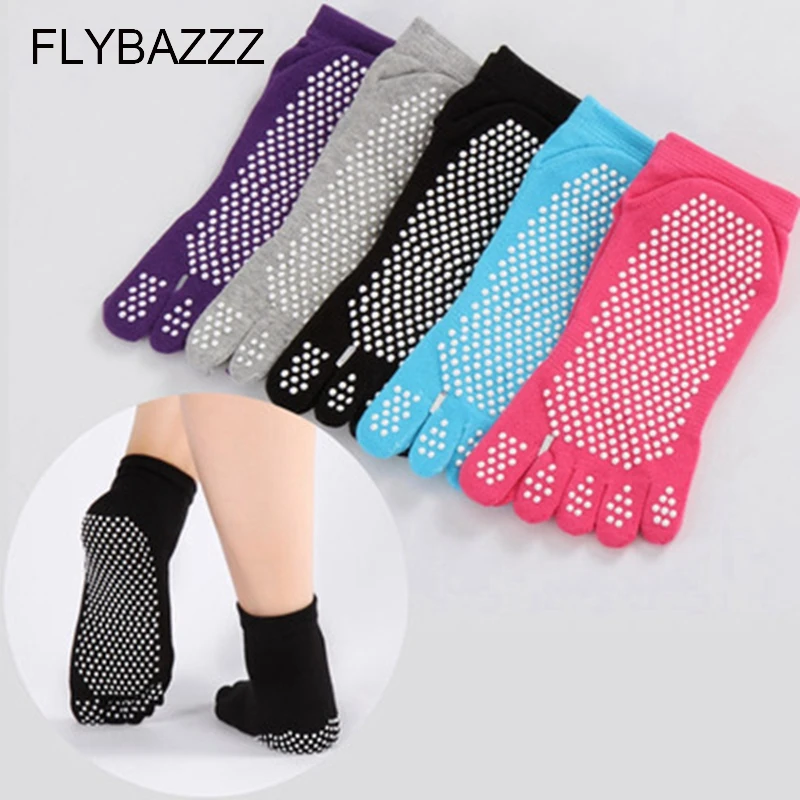 

Women's Non-slip colorful Cotton Floor Pilates Socks Yhao Brand Antiskid Breathable Women Physical Good Grip Men Yoga Toe Socks