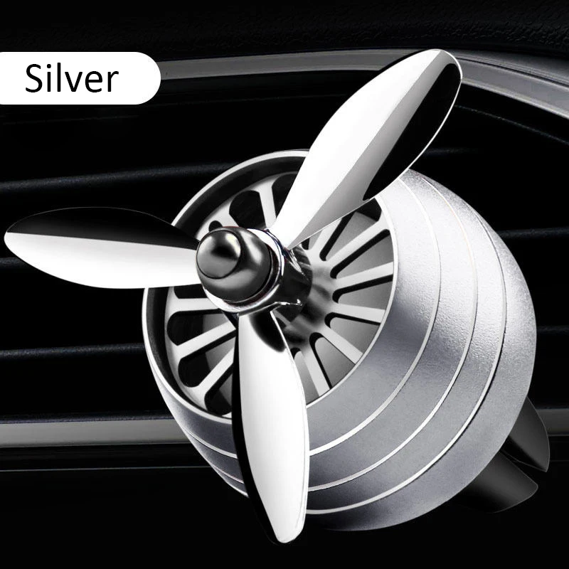 Автомобильный освежитель воздуха на выходе с зажимом, светодиодный цветной фонарик, классный автомобильный освежитель воздуха, освежитель воздуха Z2 - Название цвета: Silver