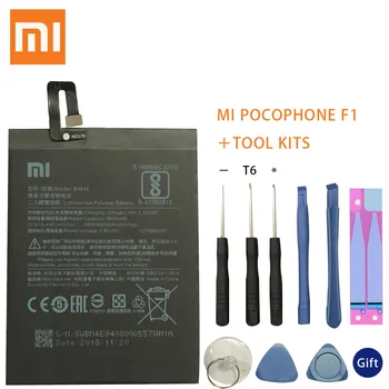 

Original Replacement Battery BM4E For Xiaomi MI Pocophone F1 battery Authentic Phone Battery 4000mAh +Tool Kits