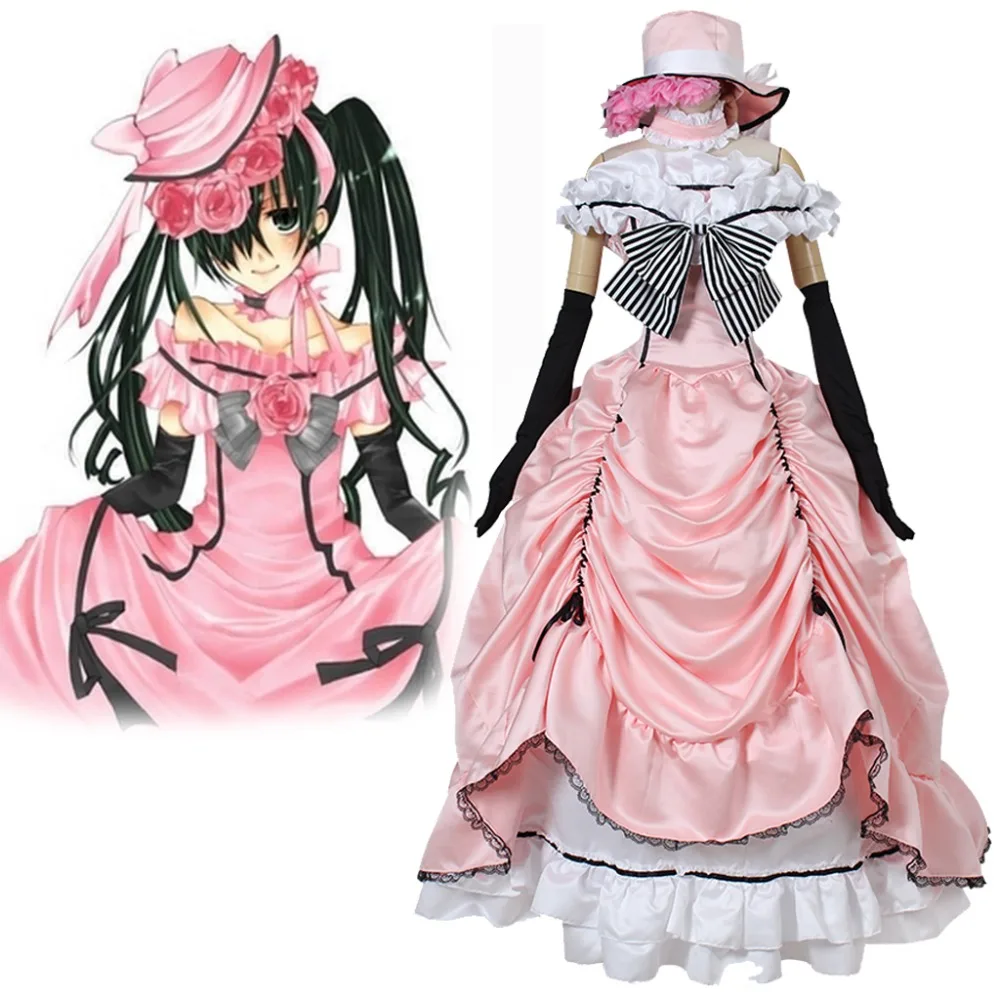 

Cosplaydiy Custom Made Anime Black Butler Kuroshitsuji Ciel Phantomhive Cosplay Costume Women Dress L320