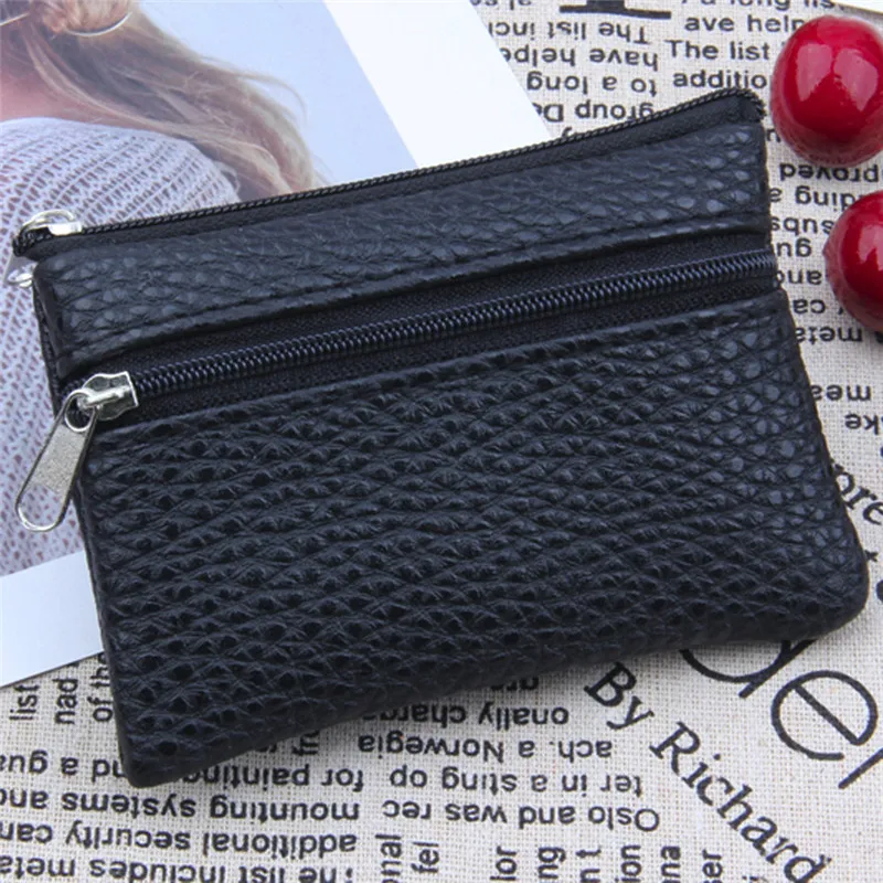 ZHDAOR Women Men Leather Wallet Multi Functional zipper Leather Coin Purse tarjetero porte carte bancaire porte carte 40MA0904