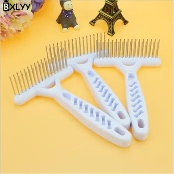 

BXLYY White Plastic Pet Comb Double Row Dog Open Knot Comb Cat Needle Comb Hair Removal Comb Pet Accessories Wedding Gifts .7z