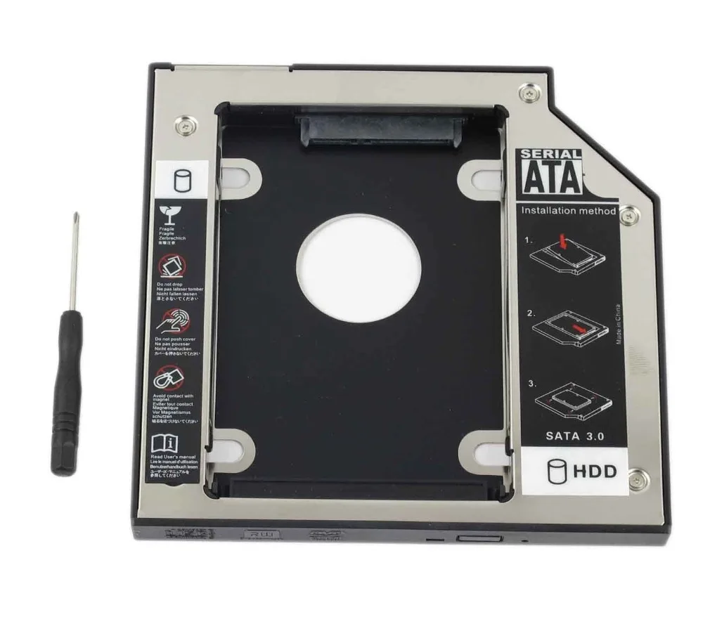 WZSM Новый 2nd HDD SSD карман для жесткого диска Рамка адаптера для Dell Inspiron 15 3521 3537 3541 3542 3543 5558 5559 Removable Faceplate