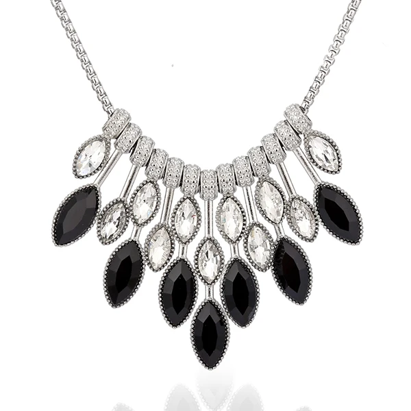 XIYANIKE большой бренд Мода Роскошный Циркон Кристалл 3 цвета чокер ювелирные изделия для женщин Девушка подарок ожерелья и подвески N273 - Окраска металла: Black