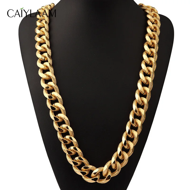 

CAIYLAAM Punk Jewelry Tanks Chain Necklaces Men Rock Jewelry 90cm Long Necklace Hyperbole Jewelry Big Necklaces for Women Chains