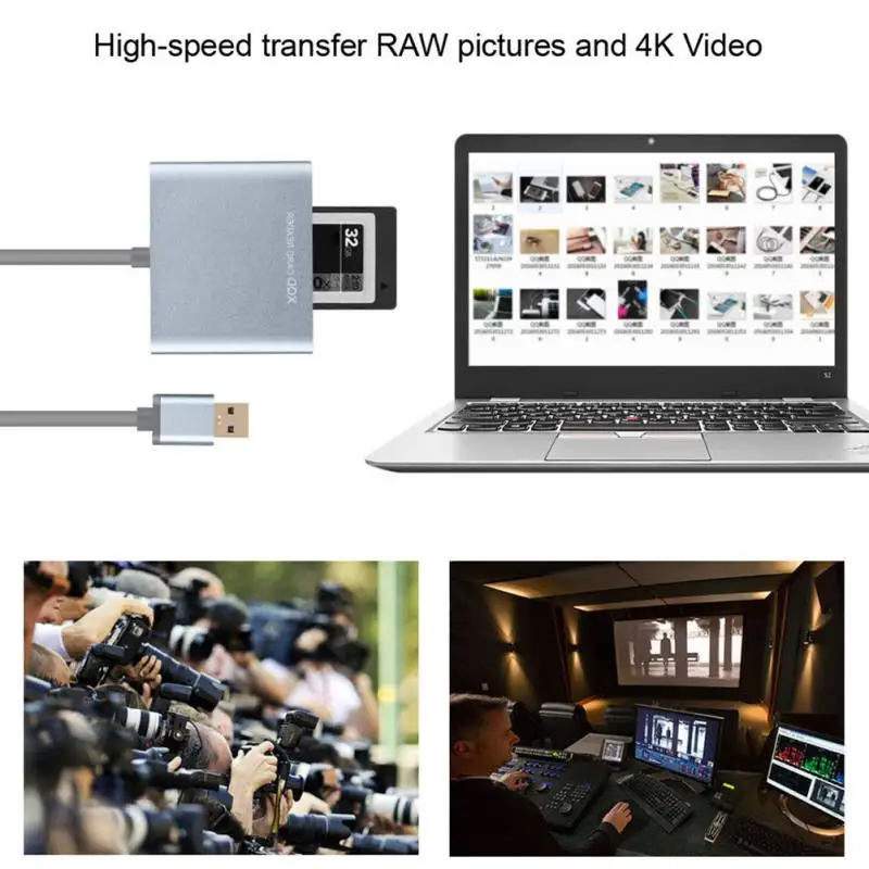 USB3.0/2,0 XQD высокое Скорость кард-ридер XQD 2,0 USB 3,0 кард-ридер адаптер для Камера xqd Card Reader Писатель 500 МБ/с