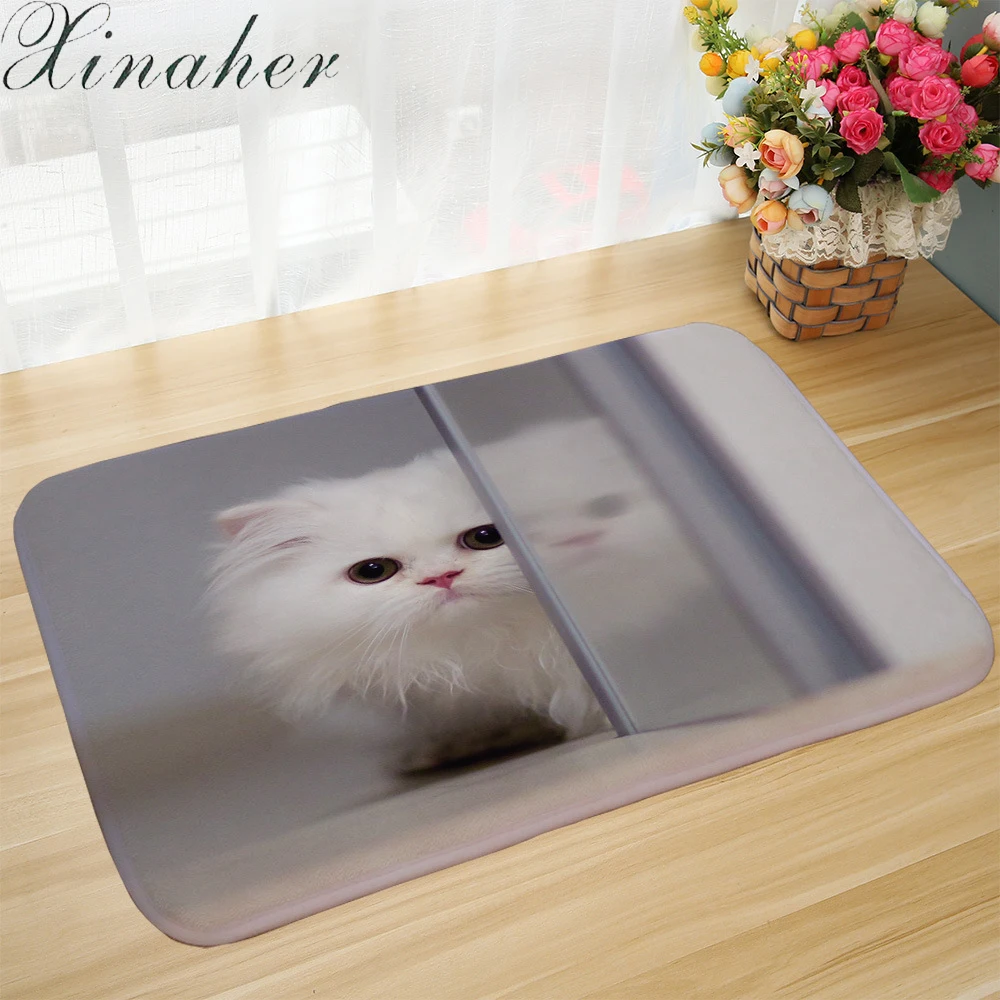 Doormat Lovely cat Printed Floor Carpet Bathroom Kitchen Entrance Non