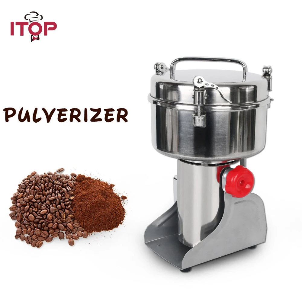 

ITOP Swing Type 750g Pulverizer Machine 2500W Automatic Mill Herb Grinder Electric Grain Grinder Food Processors 110V 220V