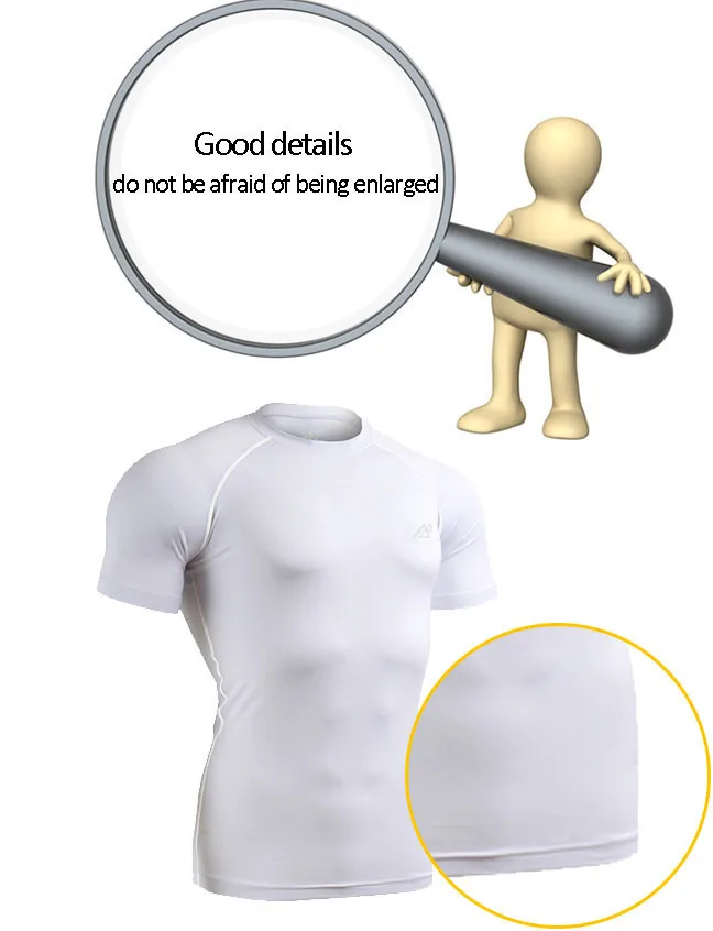 Профессиональные компрессионные колготки с защитой от пота, спортивные мужские компрессионные футболки для фитнеса с коротким рукавом белого цвета