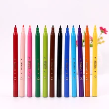 12PCS Color Premium Painting Pen Watercolor Markers Pen Effect Best for Coloring Books Manga Comic Calligraphy Pen