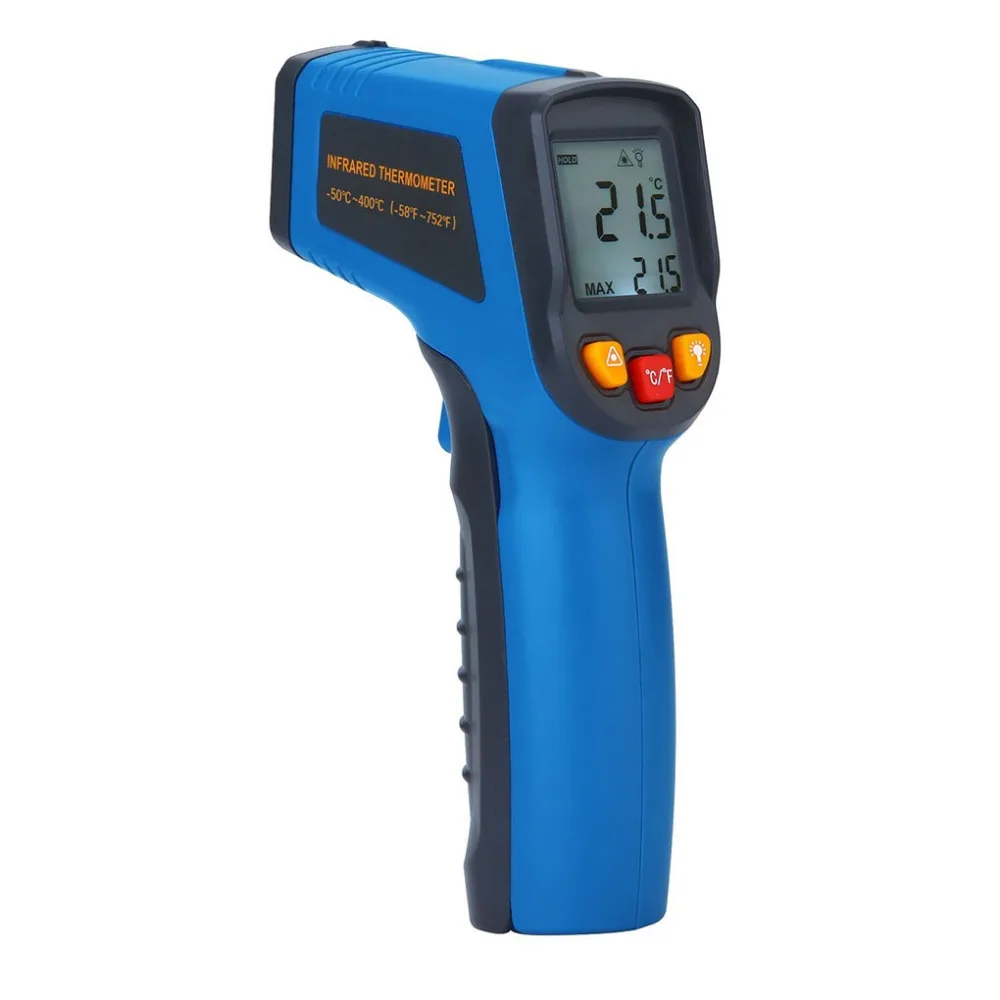 Infrared Thermometer Handheld Temperature Counting -50~400C Non-Contact Measuring Tool With Emissivity Function | Инструменты