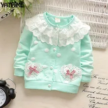 YATFIML/коллекция года, весенне-осенняя куртка для девочек, хлопковая детская одежда с цветочным рисунком детская ветровка для маленьких девочек