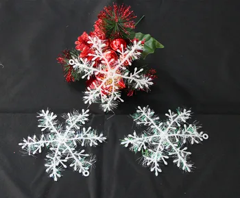 

15cm Christmas Decoration Artifical snow flake Pendant Party plastic snowflake