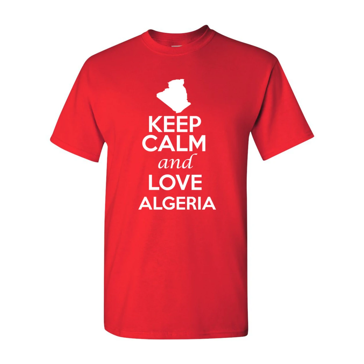 Keep Calm And Love Algeria Country Nation Patriotic Novelty Adult T-Shirt Tee 1245 (4)