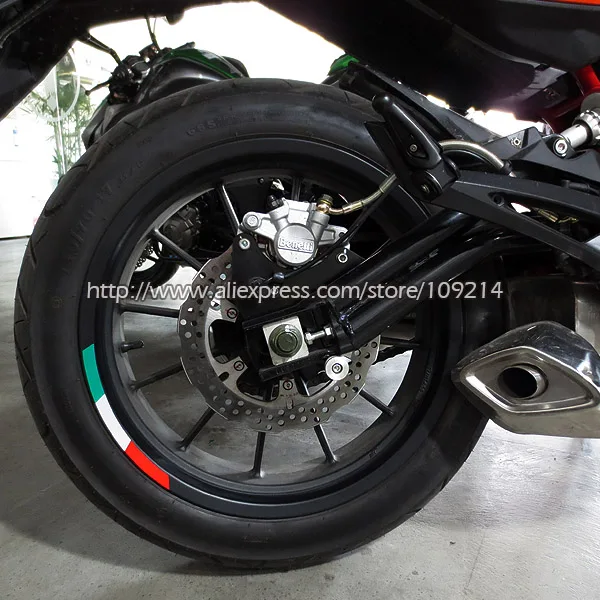 Aprilia MV Agusta Benelli 4 Strips Italy Wheel Sticker Reflective Rim Tape B Bike Motorcycle