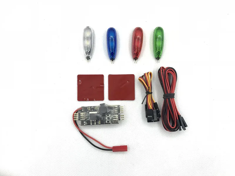 

Intelligent Navigation Light 5V/12V LED Red Green White Blue Wireless for Fixed wing / Delta wing / FPV Racing Drone quadcopter