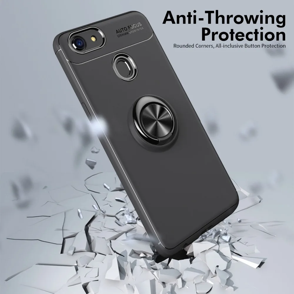 Voppton Luxury Armor Shockproof Case For OPPO F7 Case Magnetic Bracket Back Cover For OPPO F7 Coque 360 Protective TPU Fundas (9)