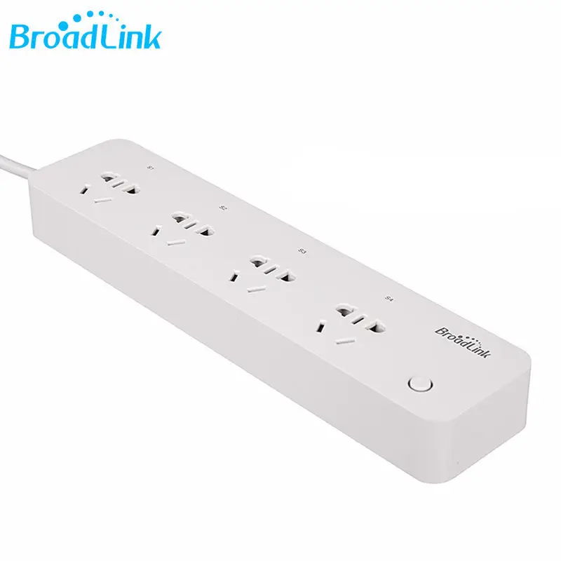 Продажа Оригинальный Broadlink MP1 Wi Fi синхронизации 10A Мощность полосы удаленных Управление доступны 4 сетевую розетку Мощность разъем для умного дома а...