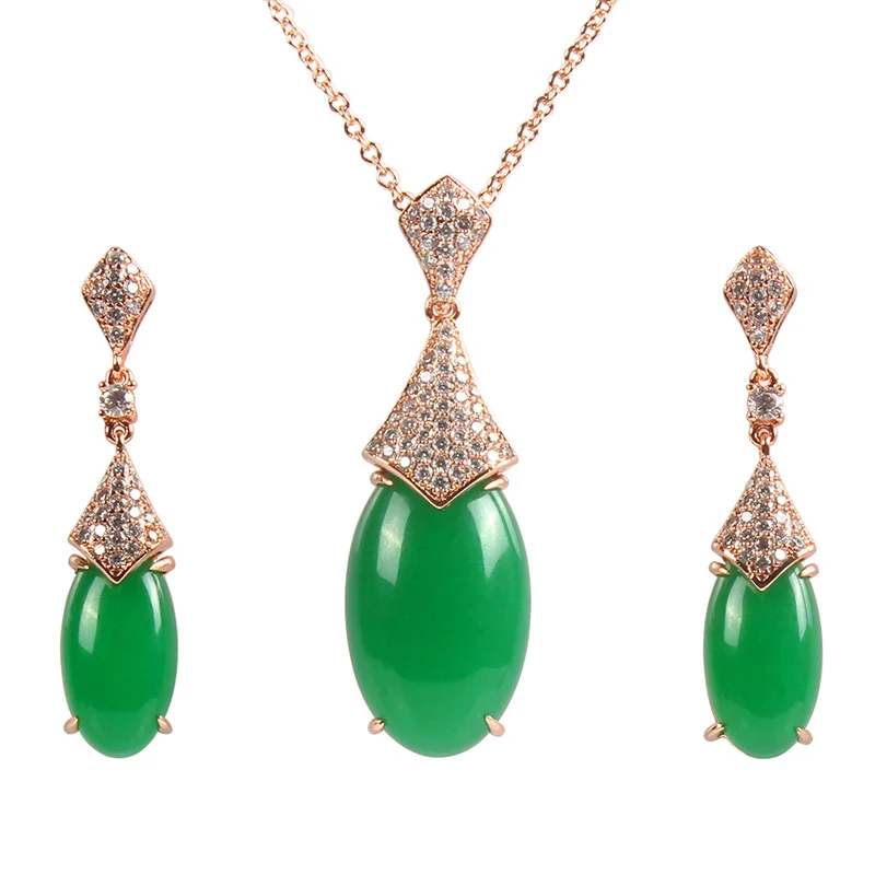 Камень природы дизайн моды ожерелье и серьги наборы Почетный подарок в коробке ALW3213 Камень природы дизайн моды ожерелье и серьги наборы Почетный подарок в коробке ALW3213